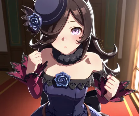 masterpiece, best quality, amazing quality, , 1girl, solo, looking at viewer, <lora:Rice Shower in game style 3D ILL-v2:1> ummsmingame, 3d, rice shower \(umamusume\),