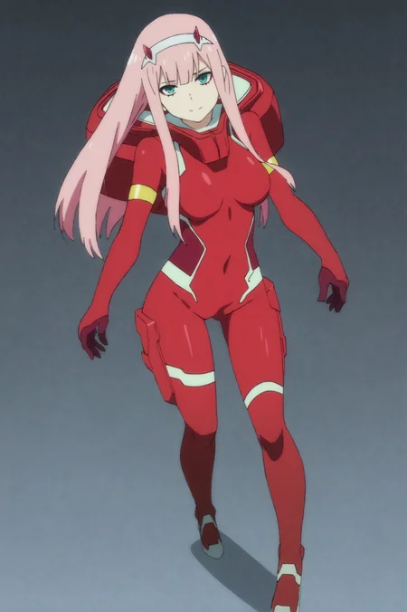 <lora:Zero_Two:0.7>,  Zero Two, red pilot suit <lora:sdxl_lightning_4step_lora:1>