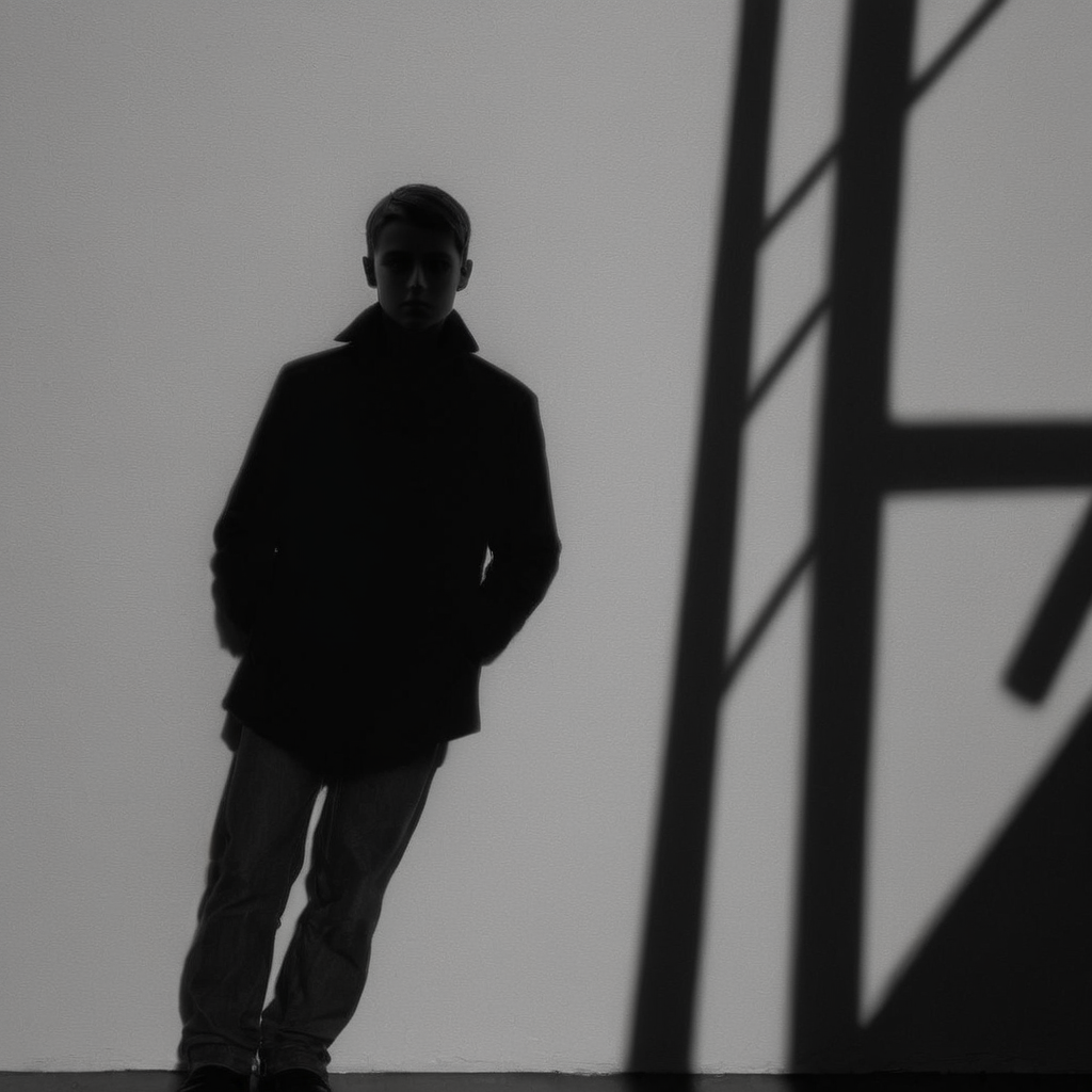 Hyperrealistic art of  <lora:Cinematic Film Stock Footage Style:1> Kodak Film Still
dramatic, light, shadow, partially covered in shadow, solo, 1boy, monochrome, greyscale, male focus, glowing, silhouette , Cinematic Film Stock Footage Style, Extremely high-resolution details, photographic, realism pushed to extreme, fine texture, incredibly lifelike