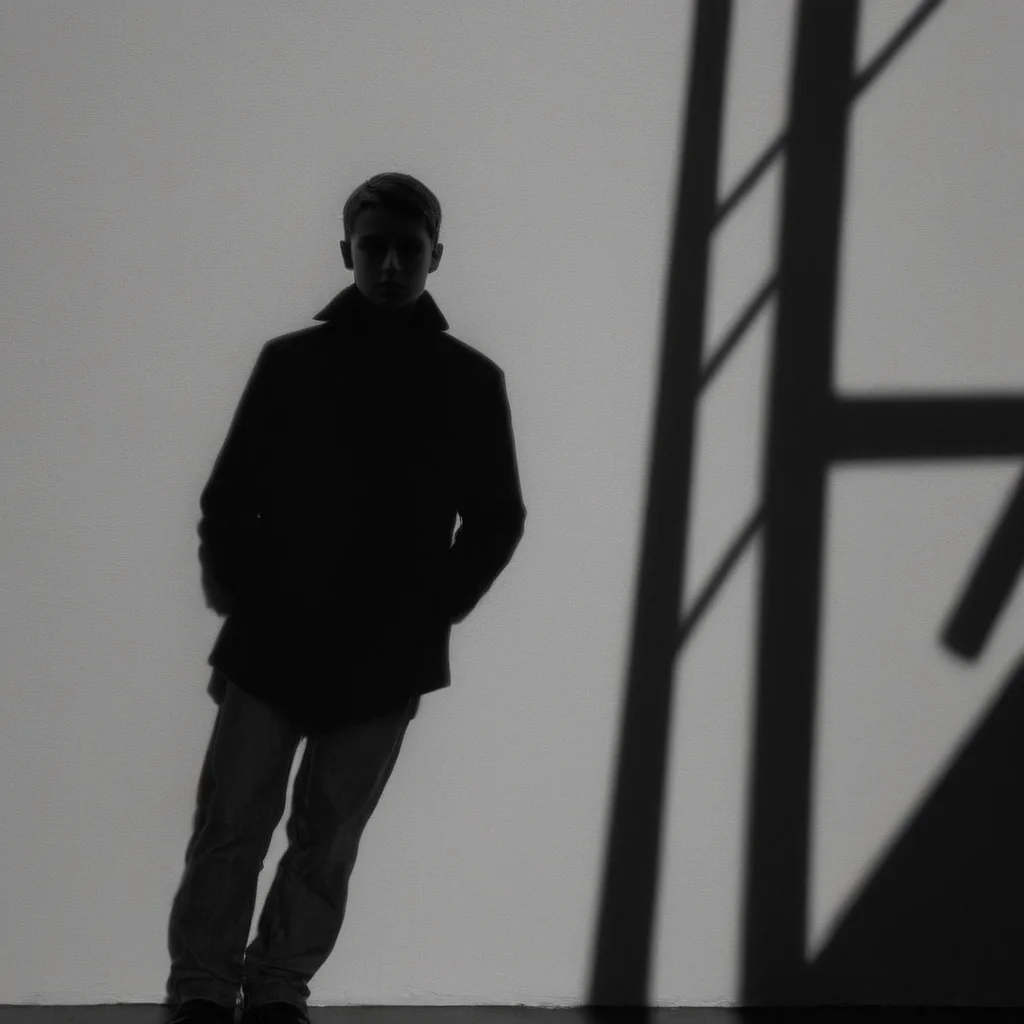Hyperrealistic art of  <lora:Cinematic Film Stock Footage Style:1> Kodak Film Still
dramatic, light, shadow, partially covered in shadow, solo, 1boy, monochrome, greyscale, male focus, glowing, silhouette , Cinematic Film Stock Footage Style, Extremely high-resolution details, photographic, realism pushed to extreme, fine texture, incredibly lifelike