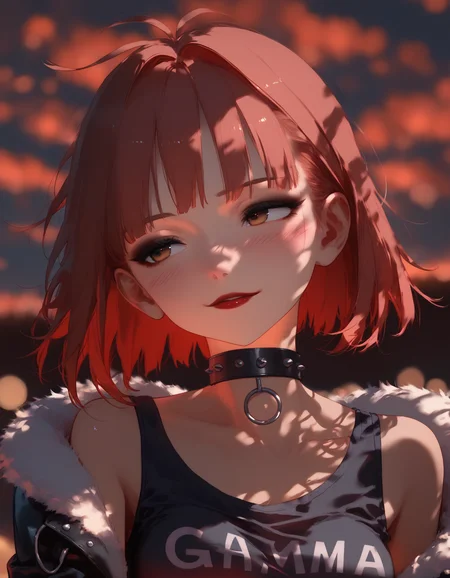 score_9, score_8_up, 1girl, (cool stylish tomboy), dystopian theme, dramatic portrait, head tilt, looking away, at day, (industrial factories and warehouses:1.1), (dappled sunlight:1.1), sharp focus, blurry foreground, (blushing:1.1), 
BREAK 
vulnerable look, embarrassed smile, collarbone, half-closed eyes, medium breasts, slim attractive figure, concave stomach, beautiful eyes, (goth-punk t-shirt under an open off-shoulder jacket with fur trim:1.1), choker, red lip gloss, sensual eyeliner, 
BREAK 
dramatic lighting, rusty industrial environment, (amazing quality, breathtaking masterpiece:1.2), (intricate detail:1.2), (bloom effect:1.1), depth-of-field, grime, (high contrast:1.1), bokeh, EyeDetail, HairDetail, clouds of smog, blowing dust, 
<lora:Pony_DetailV2.0:2>