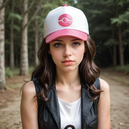 hilda from pokemon,realistic,