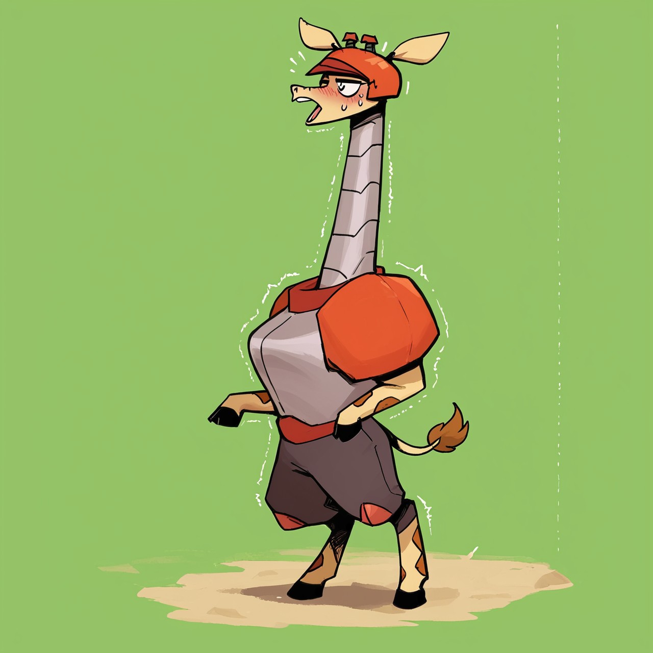 score_9,score_8,score_7,source_furry,
<solo:1.5>,
<1girl:1.5>,
ramaraffe_sky_pirate, ramaraffe_mao_mao, giraffe girl,
ramaraffe_sky_pirate, ramaraffe_mao_mao, giraffe girl, furry female, female, fanart, green background, no humans, trembling, pokemon (creature), sweat, blush, simple background, solo, full body, open mouth, black eyes, snake, animal focus, standing, from side,
 <lora:Ramaraffe_Mao_Mao_r1:1> ramaraffe_mao_mao