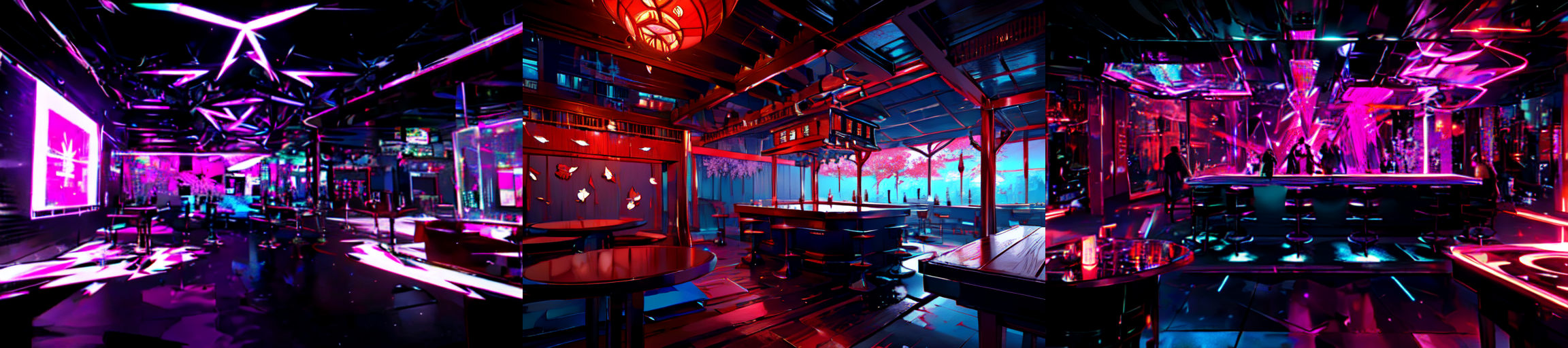 highly insanely detailed, masterpiece, top quality, best quality, highres, 4k, 8k, RAW photo, (very aesthetic, beautiful and aesthetic), 
__lazy-wildcards/subject/env-bg-interior/cyberpunk_club/prompts__, 
<lora:Cyberpunk_Club:0.8>, 
(1girl:1.3), 1other, 
__lazy-wildcards/dataset/background__,âââ