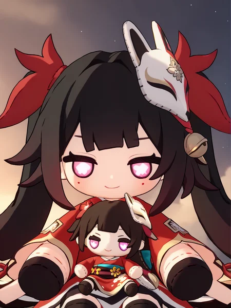 score_7_up, score_6_up, score_5_up, source_anime,
<lora:sparkle.pony.v2:1>, hisparkle, spdoll, smug, red nails, looking at viewer,
<lora:holding_fufu_doll_pony_d16:0.8>, holding character doll,