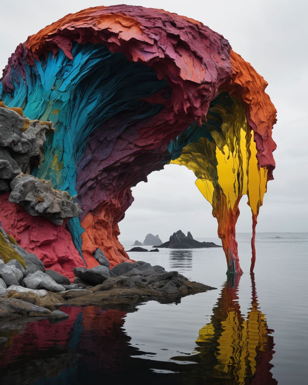 Fang hair tucking, water, reflections, transparency, sculptural, vivid color, The Shattering Isles, Hervé Guibert,  tenebrism, <lora:add-detail-xl:1>, <lora:xl_more_art-full_v1:0.8>