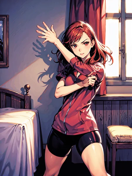 best quality,girl,dynamic shot,room,detailed background ,