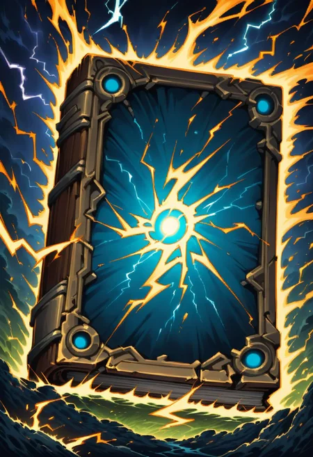 ((masterpiece, best quality)), high resolution, highly detailed, 32k picture,
yellow zzmagicbook, 
glowing, lightning symbol, electricity,