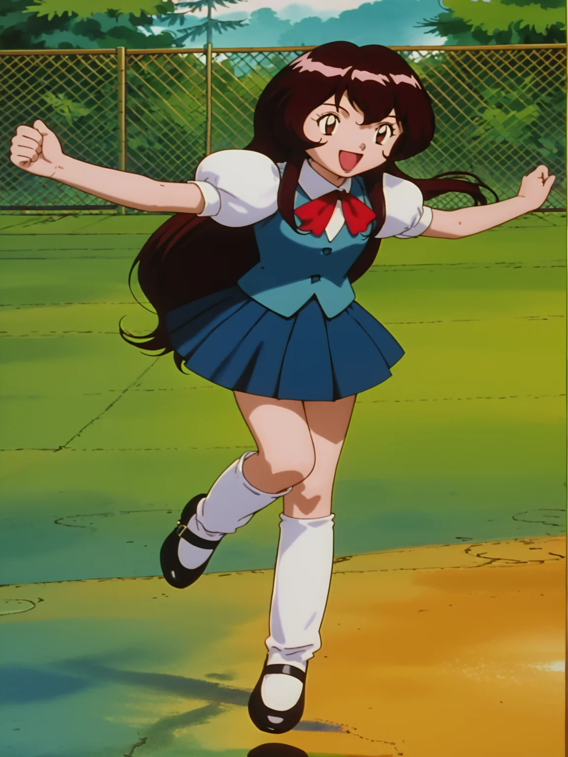 score_9, score_8_up, score_7_up, 1girl, solo, source_anime, anime_screencap, pkmGiselle,    long hair, puffy sleeves, short sleeves, mary janes, shoes, socks <lora:pkmGiselle:1> open mouth, smile, happy,