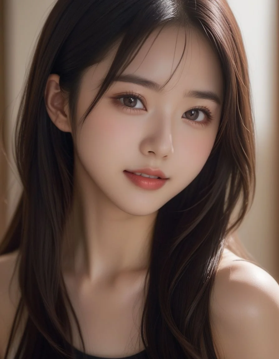 <lora:spo_sdxl_10ep_4k:0.5>,
girl, (kawaii:1), (looking at viewer:1), focused, masterpiece, best quality, highres, 8k, intricate, elegant, highly detailed, dynamic lighting, (blurry background:1),
extremely detailed eyes and face and skin, (symmetrical clear eyes:1.3), (slim face:1.2), realistic, photorealistic, realistic skin, (sharp:1.15), real eyes, real skin, gravure,
<lora:age_slider_v4:-0.5>, <lora:beautiful_girl_ver2:0.4>, majicmix_style, <lora:DetailedEyes_V3:1>,
BREAK
1japanese girl, solo, (natural lighting), wavy hair, (dark brown eyes), (from side), expressionless, closed mouth, looking at viewer, long hair, black and brown hair, portrait, lips, parted lips, nose, smile, blurry, head tilt, depth of field, black eyes, close-up,