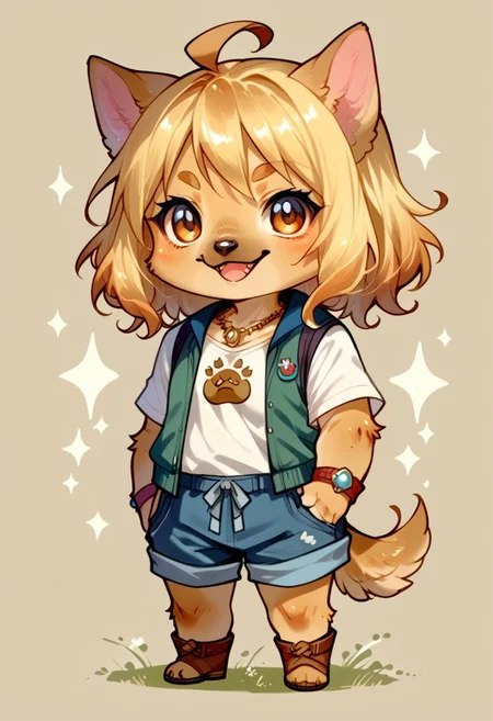 score_9, score_8_up, score_7_up, source_anime, solo, cute chibi dog, female, anthropomorphic, chibi body, chibi art style, (anime art style:0.9)