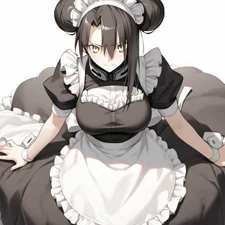 <lora:Takeuchi_Takashi_PonyXL_style_v01:1>
<lora:agent.pony:1>
score_9 , score_8_up , score_7_up , source_anime , 
masterpiece , best quality , ultra-detailed , 
BREAK
agent \(girls' frontline\), maid
1girl , woman , huge breasts , light smile , light blush , ((medusa (fate)):0.5)  , 
long black hair  , maid dress ,  
sit