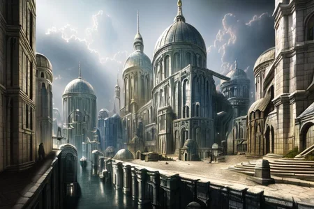 (masterpiece:1.2), (best quality,:1.2), 8k, HDR, ultra detailed, ((photorealistic)), professional light, cinematic lighting, fashion photography, ambient lighting, atmospheric effects, Numenor, a big medieval fantasy city, <lora:Numenor-10:1>, epiCPhoto