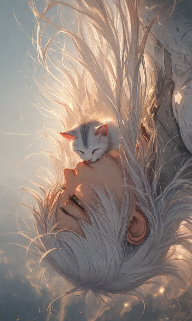 look at that cat clinging!, side view, cinematic, epic scale, upside down, dynamic , masterpiece, detailed, 8k,  <lora:- iLL - master_of_slob_omnom_V1.0-step00003500:1>