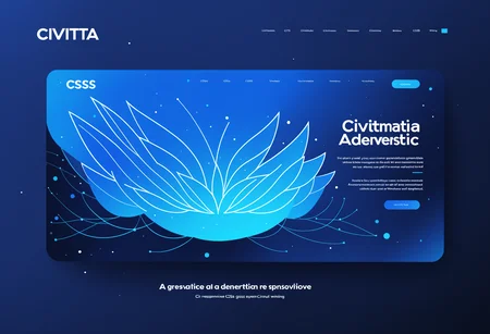 UI-UX Style, a website layout, Civitai, ai generation website, single page, vector art, black and blue gradient theme, responsive, bootstrap and CSS compatible, extremely well designed, award winning, cinematic advertising, masterpiece, best quality, <lora:UiUX-SDXL:0.5>