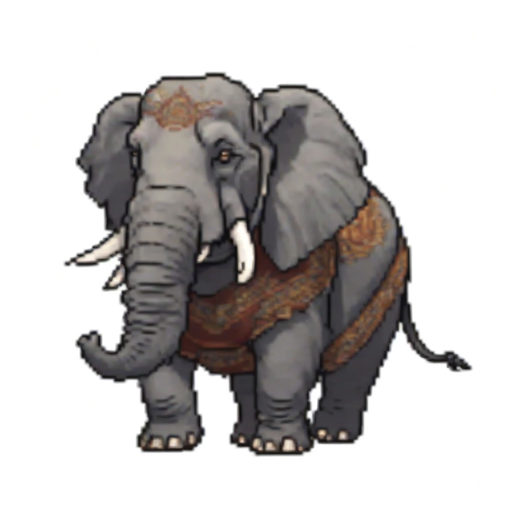 Elephant, Guardian, No Humans, Solo, Simple Background, Full Body, Transparent Background