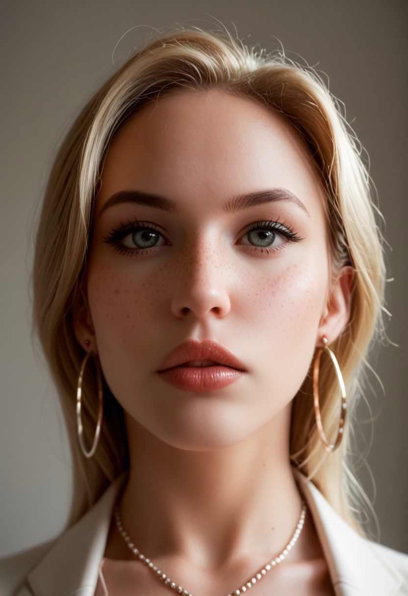 score_9, score_8_up, score_7_up, score_6_up, 1girl playful, mouth slightly open, ((perfecteyes)), (close up shot), ((face shot)), (facial photo), a bright meeting room, blonde hair, long intricate hair, pale skin, freckles, face focus, very large fake breasts, round tits, natural skin, blazer, ((pencil skirt)), necklace, jewelry, hoop earrings, rings, legs crossed, very tall white high heels, low light, seductive, supermodel, gorgeous, depth of field, shadows, dramatic lighting,  candid, perfect eyes, fluorescent lighting, natural light, light particles,