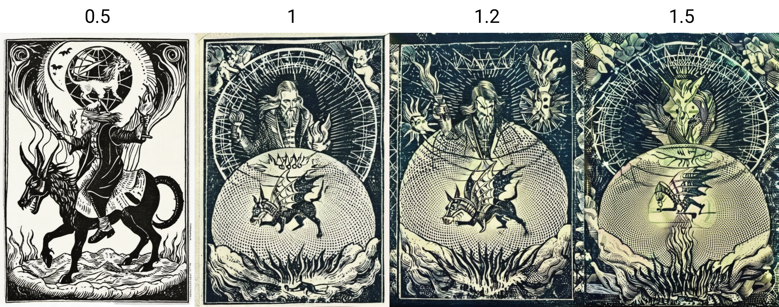 an 0ccult drawing of a man on a horse, an etching, psychedelic art, high detailed + tarot card, aleister crowley with baphomet, a shaman holding up the universe, the eye of the world, a man holding a torch in front of a globe with a dragon on it. The man is wearing a black robe and has long, flowing hair. He is standing in front of a globe with a dragon on it. The globe is surrounded by a dark mist, and the dragon is breathing fire. The man's face is determined, and he holds the torch high in the air., <lora:0ccult_works_of_Art_SDXL:0.5>