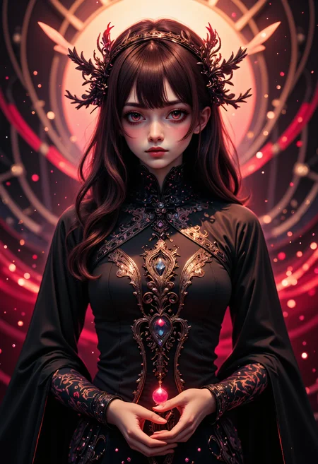 1girl, elf mage, pointy elf ears, brown hair, colored skin, looking at viewer, portrait, simple background, small nose, long face, looking at viewer, portrait, subtle-hued gradient background. A breathtaking digital portrait. aidmaHyperrealism, aidmaGlow, dreamwave <lora:FLUX - Hyper Realism ( aidmaHyperrealism ):0.4> <lora:FLUX - Booster for Glow Lightning Reflection Illumination ( aidmaGlow ):0.6> <lora:FLUX - Dreamwave Abstract Style ( dreamwave ):0.9>