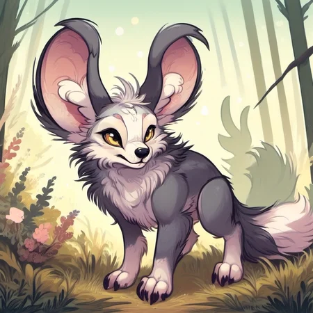 wolf-rabbit hybrid <lora:[XL]Rabbit_blood:1>