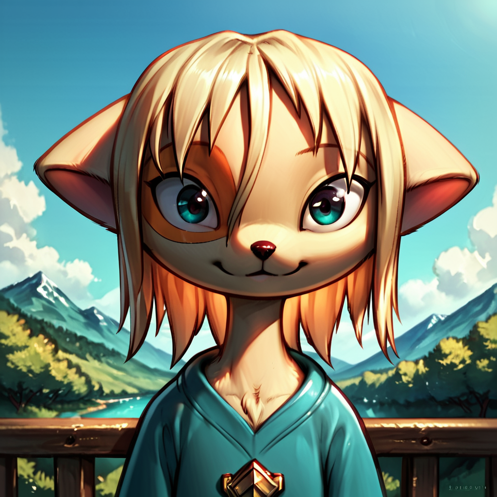 <lora:Paige_v2_r1:0.8>,
score_9,score_8_up,score_7_up,paige,
,outdoors,detailed backround,natural light,shadow detail, ,solo,portrait,looking at viewer,furry,upper body