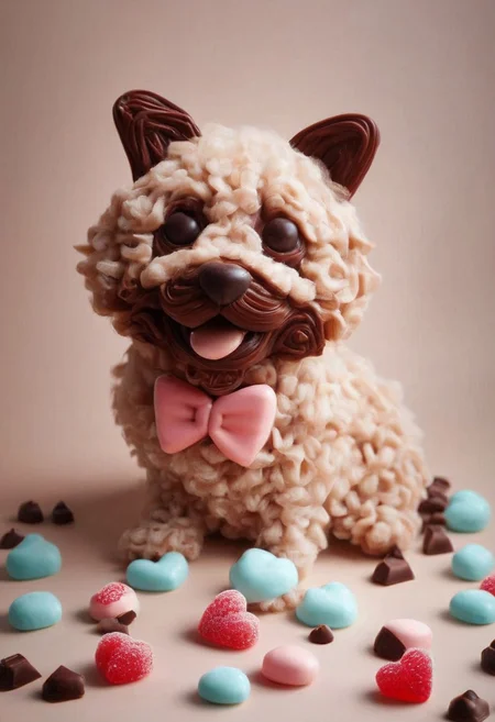 score_9, score_8_up, score_7_up, score_6_up, score_5_up, candy, cute, two chibi dog made of candy, holding a heart shaped chocolate in his mouth, simple background, (HD, masterpiece, best quality, ultra detailed), high quality, absolutely eye-catching, soft lighting