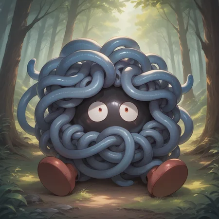 score_9, score_8_up, score_7_up, score_6_up, score_5_up, sourse_anime,   zPDXL,  rating_ safe BREAK,
solo, in forest, 
tentacles, monster, tangera, pokemon (creature) <lora:Tangera:1>, <lora:add-detail-xl:1> <lora:detail_eyes:0.5>
