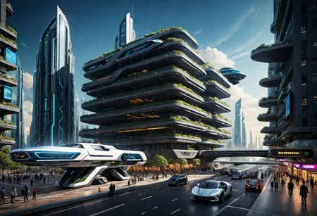 (The imagination of future cities, future buildings, future streets, future vehicles, future mass transportation, future pedestrians:1.3),
Futurism style, rich light and shadow, scifi, realistic,
(dark fantasy style:1.1),(creeping fog:0.9),
(white and dark gray colors:1.1), (harmonious colors:1.0),
[:traffic|windows|railing|stair|balcony|terrace|crowd|Sidewalk|vehicle|trees|equipment| detailed signal_details:0.7], [:marble|granite|lbrick|tile|metal|concrete|glass|foliage_material texture:0.7], 
(real landscape:1.1), (blurred background:1.0), 
(buildings|BREAK|trees|BREAK|Crowd|buildings|BREAK|trees|BREAK|Crowd|buildings|BREAK|trees|BREAK|Crowd:0.5), [(background, more_details:0.3), (more_details:0.6), (more_details:0.9), (more_details:1.2):0.65],
easynegative, BadDream, great lighting, clear