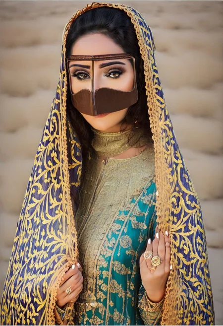 arabic_female_1, a arabic women with burga over her face looking very beautiful