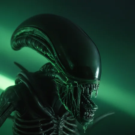 cinematic film still of  <lora:Xenomorph:1>
Xenomorph a close up of a alien statue with a green light in the background,endoparasitoid extraterrestrial species,solo,open mouth,teeth,tongue,no humans,sharp teeth,science fiction,monster,realistic,alien , horror themed, dark themed, cinematic, film still, xenomorph style, shallow depth of field, vignette, highly detailed, high budget, bokeh, cinemascope, moody, epic, gorgeous, film grain, grainy