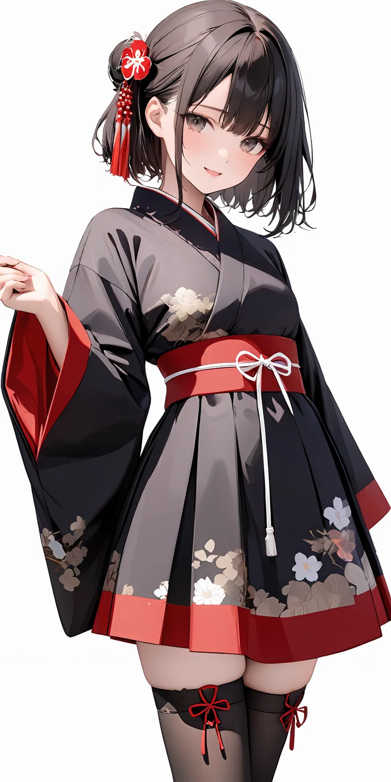 masterpiece,ultra-detailed,best quality,,8K,illustration,simple background,girl,cowboy shot,cute face,
<lora:add-detail-xl:1> <lora:wafuku gothic_XL_V1.0:0.5> jyojifuku,kimono, thighhighs,wide sleeves