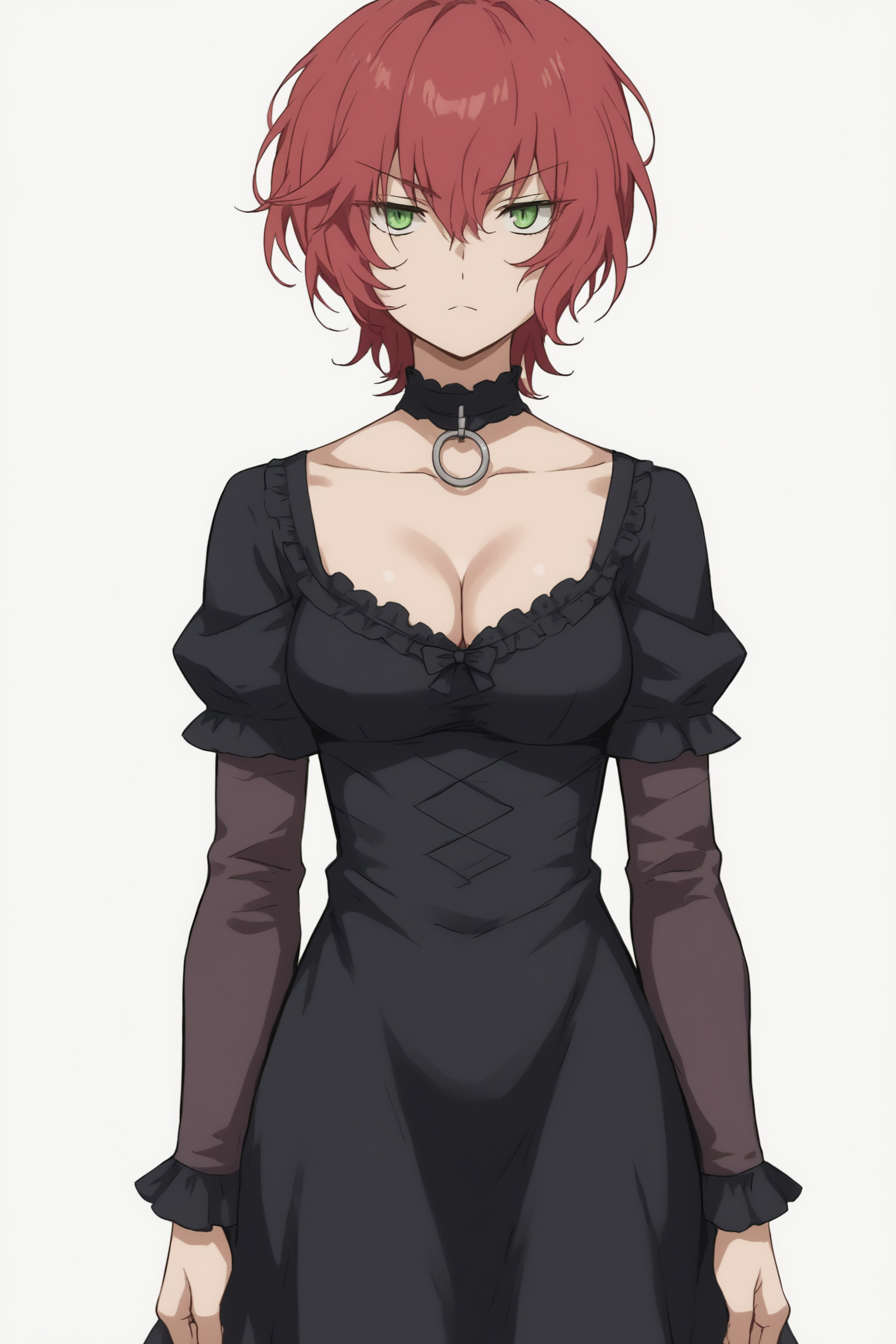 anime coloring, score_9, score_8_up, flat shadows, revis, gothic dress <lora:request-danmachi-revis-PDXL:0.8>