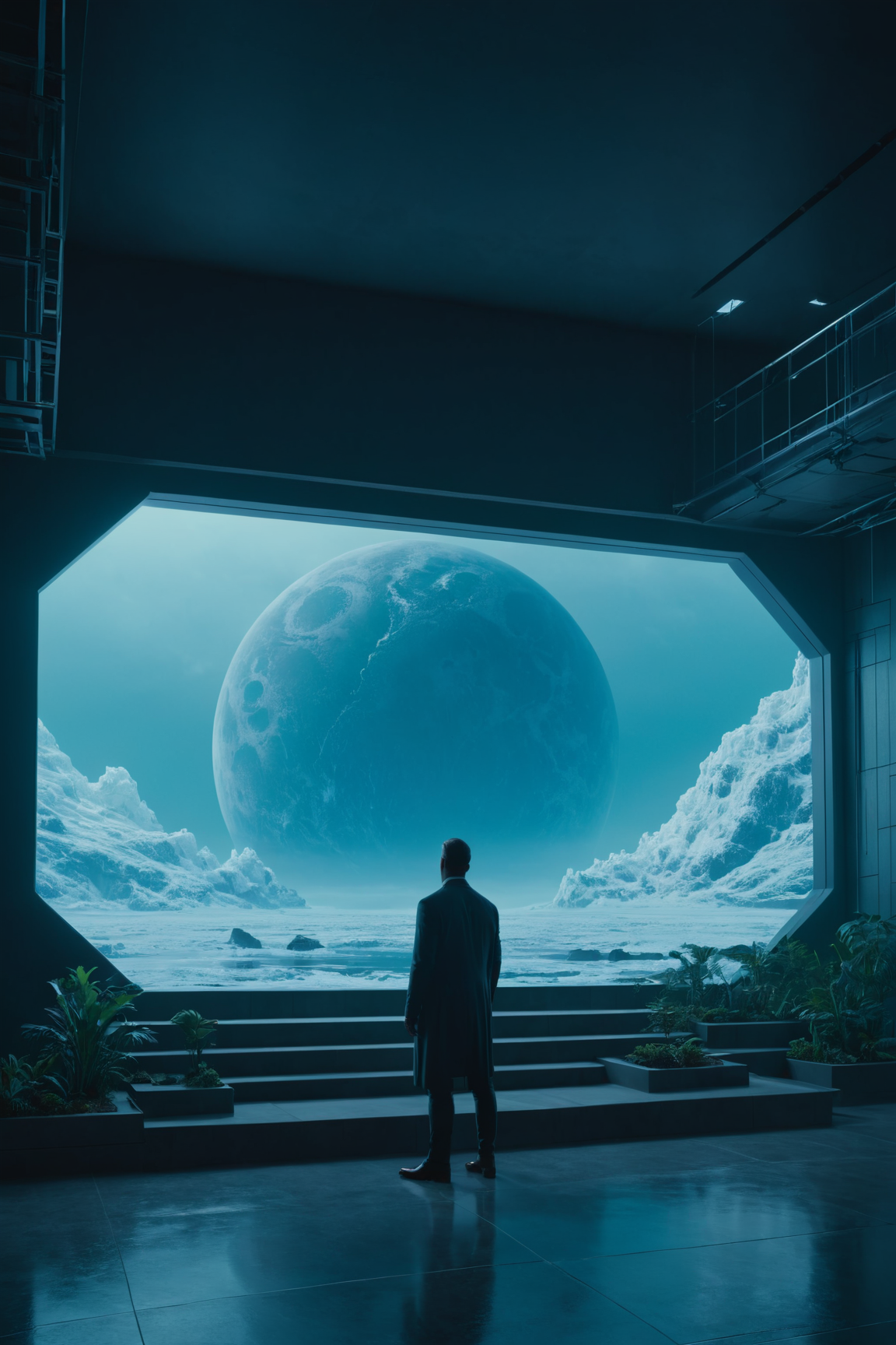 by  Berndnaut Smilde  and  James Gilleard  in the style of  Ross Tran , movie still <lora:juggernaut_cinematic:1.00>  <lora:more_art:0.30> <lora:midjourney:-0.15> <lora:RMSDXL_Enhance:0.50> <lora:RMSDXL_Creative:0.50> <lora:RMSDXL_Photo:0.50> <lora:RMSDXL_Darkness_Cinema:0.50> <lora:clothing_slider:2.00> <lora:great_lighting:1.50> <lora:aesthetic:1.50> <lora:photorealistic_portrait:1.50> <lora:extremely_detailed:1.50> <lora:dpo:0.25>