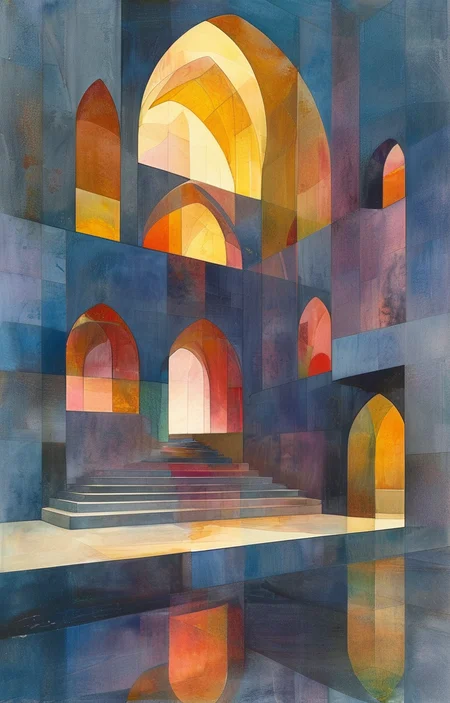 masterpiece,best quality,<lora:tbh308-sdxl:0.9>,illustration,designed by Steven Holl, Gothic revival cathedral with intricate spires and stained glass windows, bathed in moonlight
