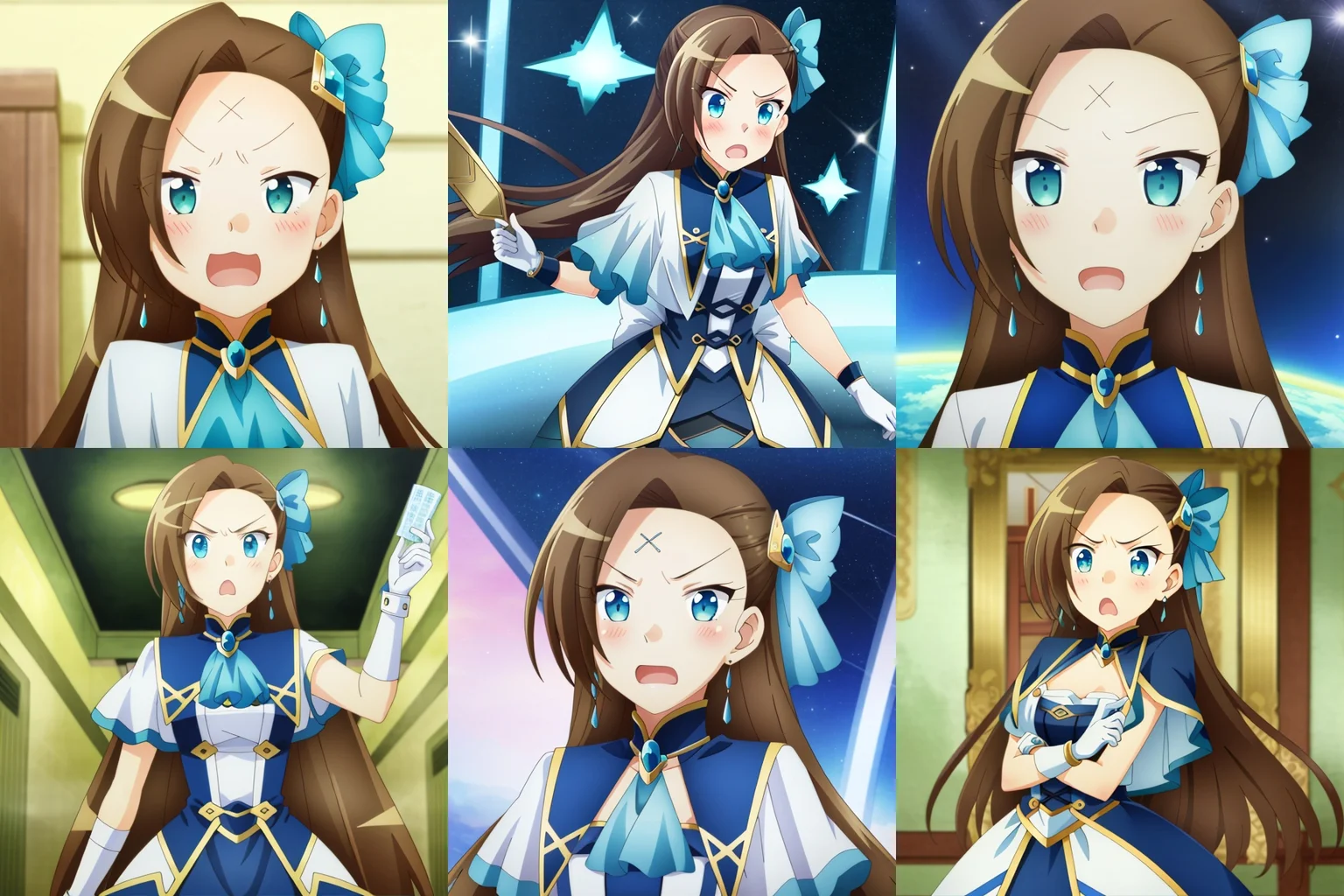 <lora:bakarina04-000020:1>1girl, space, chibi, mustache, surprised