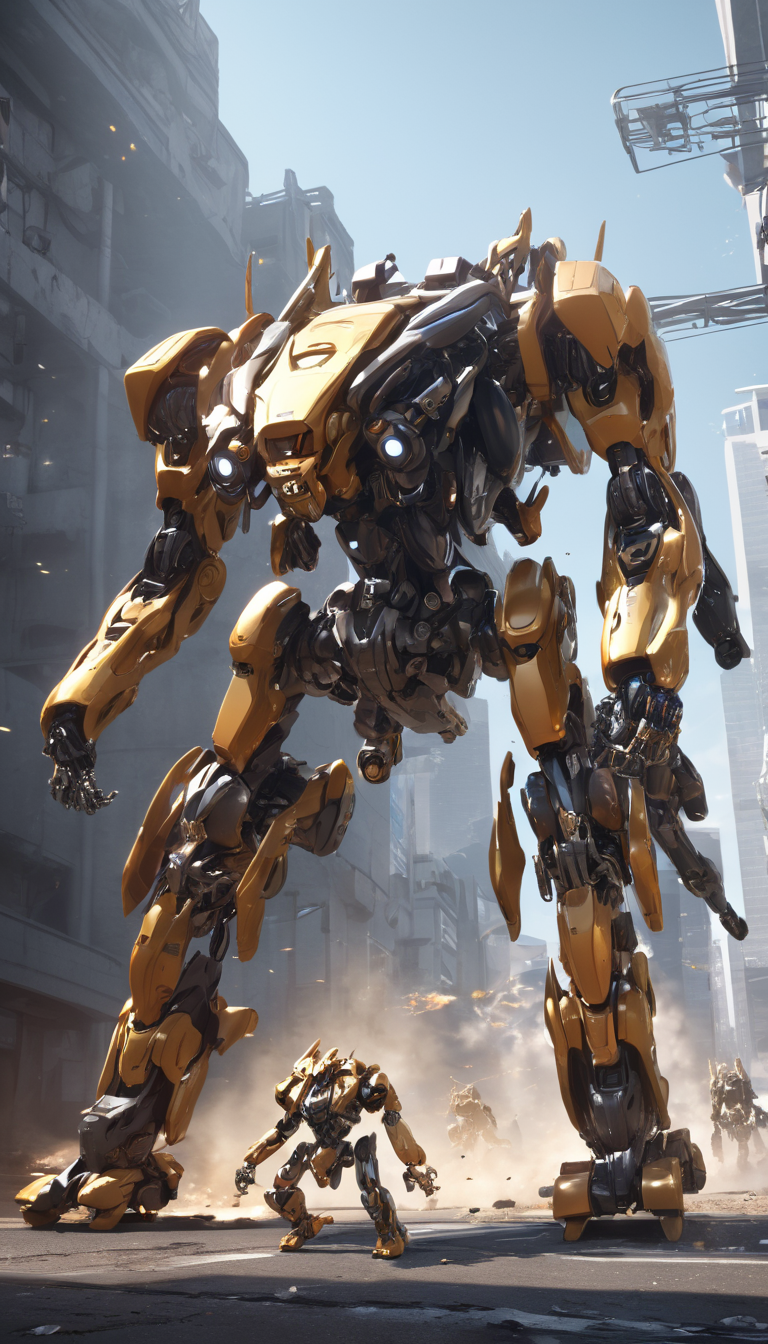 Cinematic scene, hero view, quadruped battle robot mecha, action pose, detailed background, masterpiece, best quality, high quality, absurdres <lora:steampunk_xl_v1:1>