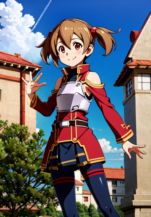 <lora:swordartonline_pack:0.6>,SAO-Silica,solo,smile,