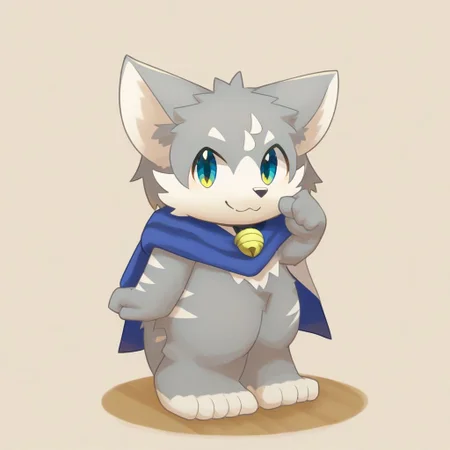 lv1rubili, zPDXL2, furry, anthro, cute, kemono, male focus, solo, score_9, score_8_up, male, full body, digital art, highly detailed, lv1rubili, full body, smile face, looking at viewer, standing to viewer, full view, cat