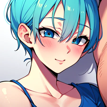 masterpiece, best quality, absurdres, wallpaper, detailed face, detailed eyes,Vegeta and bulma, Vegeta blushing, bulma teasing, 1guy, 1girl, <lora:Vegeta:0.41>