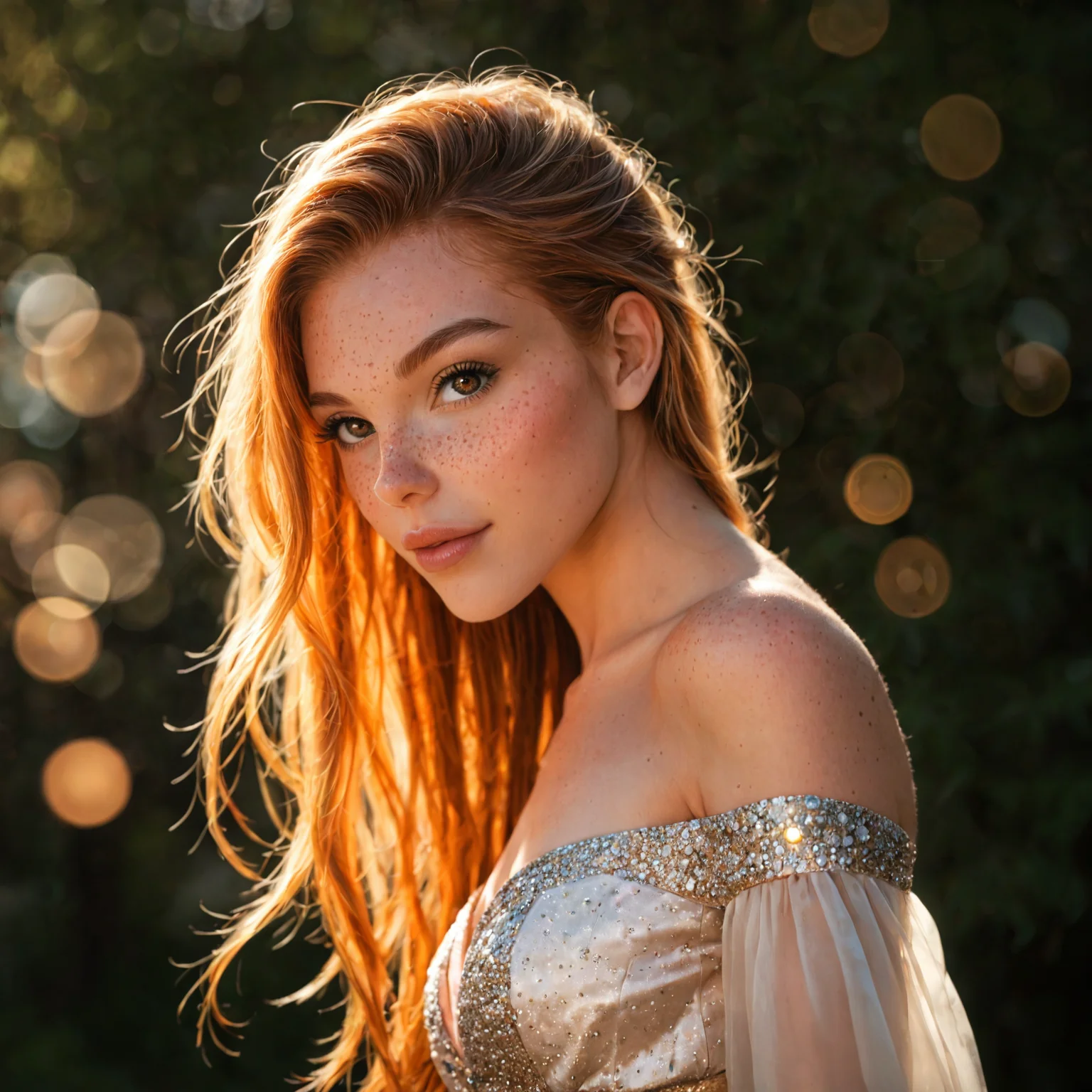 safe_pos, safe_pos, score_9, score_8_up, score_7_up, masterpiece, high quality, hyper realistic, 8k, detailed face, detailed eyes, (warm colors, bokeh, Natural skin, Freckles) BREAK
cowboy shot, tall very skinny supermodel looking softly at the viewer, blonde or brown or ginger hair, cute face, elegant nose, thin waist, off-shoulder fashionable clothing with a hint of innocence and grace, elegant skirt, side view,
perfect lighting, studio photography,