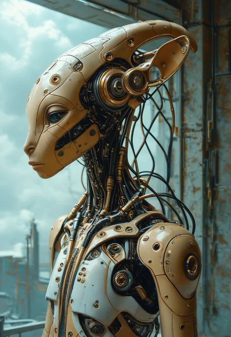score_9, score_8_up, score_7_up, ((first person perspective)), landscape photo, tron, heaven, ascendance, god rays, light, gold, sky, advntr, underwater, alien, colorful, ((zdzislaw beksinski)),translucent,transparent,reelmech, mechanical parts, cable, wires, machinery, joints, body suit