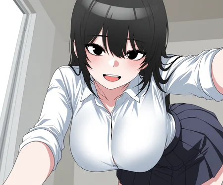 masterpiece, best quality, amazing quality, sfw, 1girl, solo, shirt, ,pleated skirt, looking at viewer, smile, open mouth, <lora:gt2p1jpp style ILL-v2:1.4> gt2p1jpp,