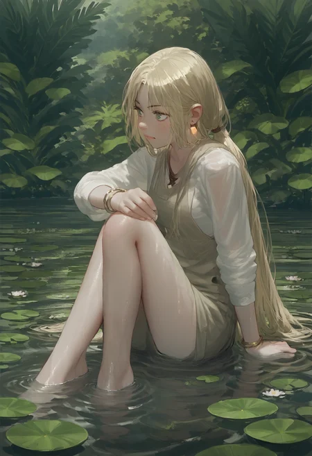 score_9, score_8_up, score_7_up, 1girl sitting, leg up, wading
<lora:guweiz_style_pony:1> <lora:falin_marcille_pony_d16:1>