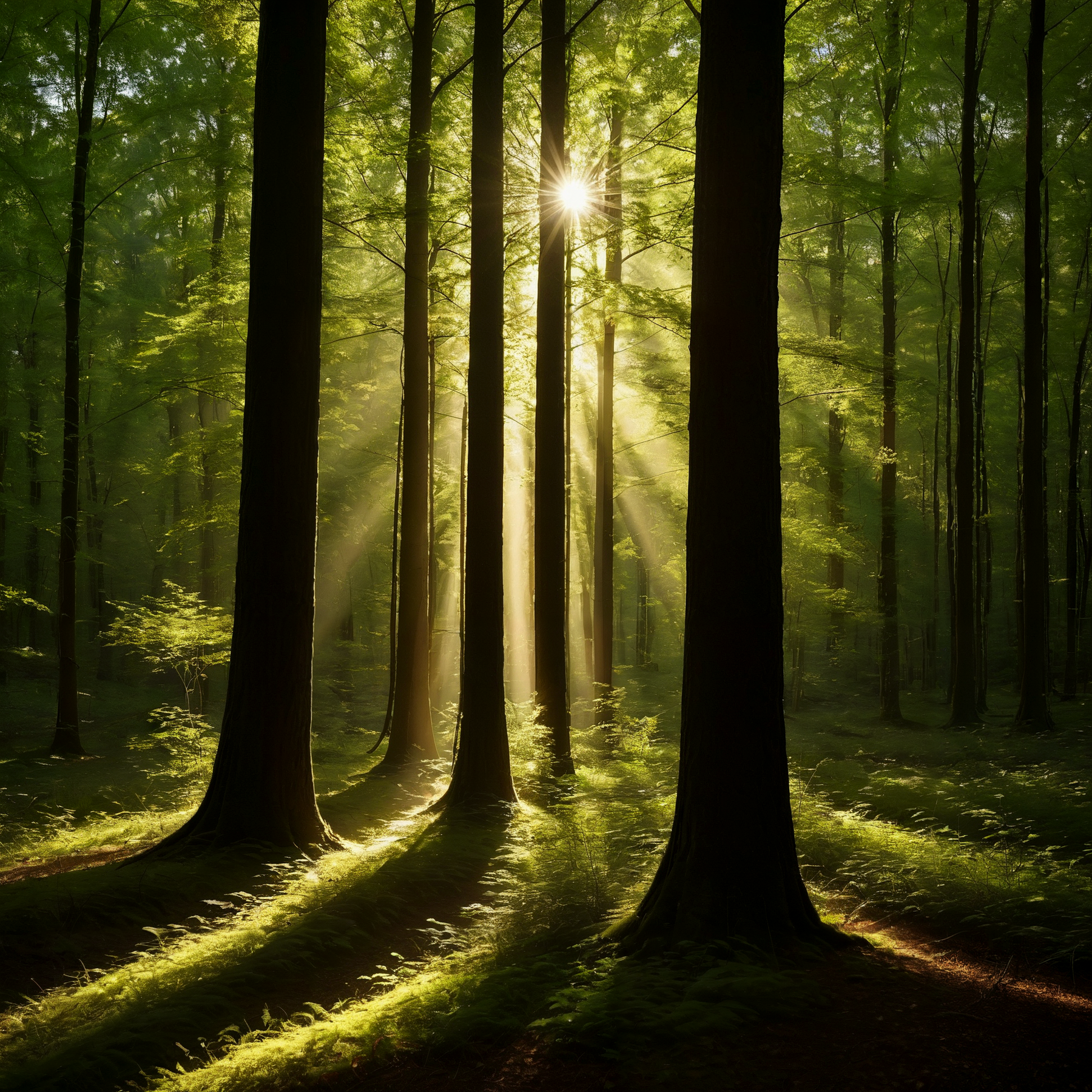 Dappled sunlight in the forest.

<lora:LensFlare01a_CE_XL_300-OT:0.4> lnsflrCE_style