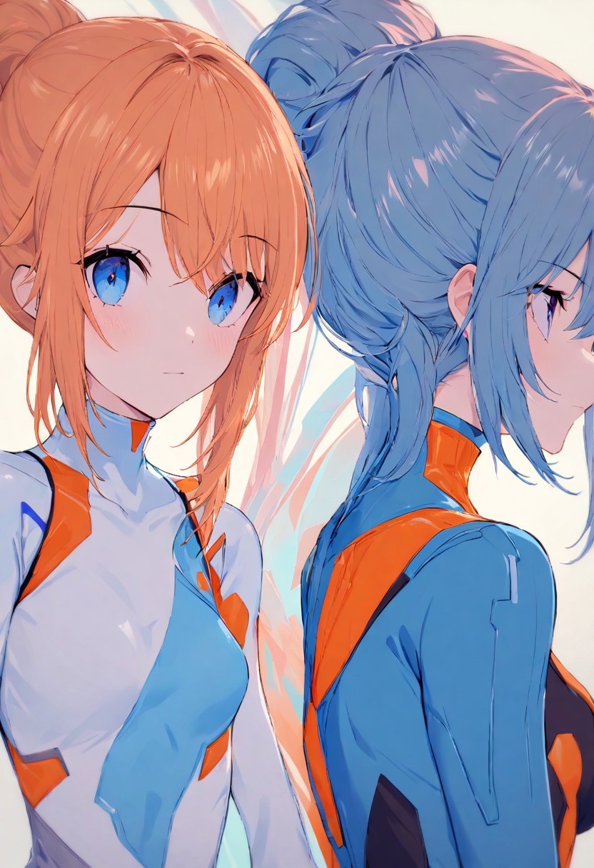masterpiece, a portrait of a zero suit samus, molly, bright colors,The color palette includes shades of blue, orange, and pink, creating a visually appealing contrast. The overall aesthetic is futuristic and whimsical, with a sense of adventure and fantasy.