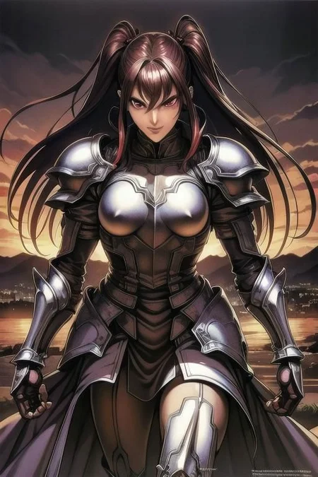 androgynous, monster,
dark skin, athletic,
demonic helmet,
red shining eye, empty eye sockets,
dreads, dark hair, twintails,
fingerless gloves, claws,
gauntlets, prostetic legs,
mechanical limbs,
combat robe, tight torso's clothe,
baggy pants, armor skirt,
leg wear, black boots,
looking at viewer,
purple energy,
red white blue colors,
battlefield on background,
dynamic light, 
ultra detail,
extremely detailed CG, 
micro intricate, 
highly detailed skin,
highly detailed face, 
highly detailed pupils, 
highly detailed iris, 
RAW photo, 
best quality, 
high resolution,
((masterpiece)),
realistic,
sharp focus, 
HDR, 8K resolution,
intricate detail, 
sophisticated detail, 
hyper detailed,
(depth of field), 
highlight and shadow,
volumetric lighting,
highly detailed background,
by Kentaro Miura:1.1,
comicbookpencils:0.9,
greyscale(line art:1.1)