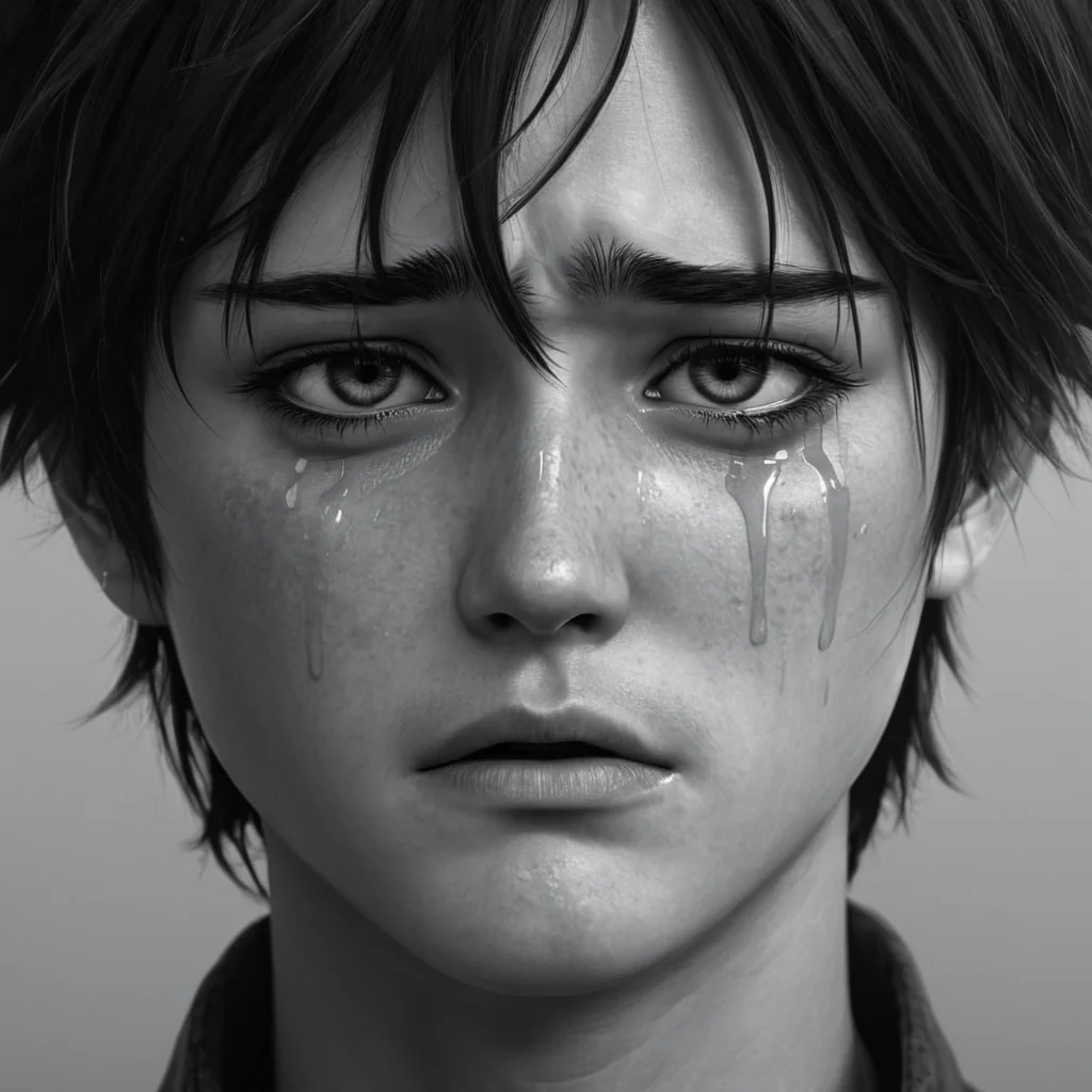 anime artwork of <lora:crying style:0.8>
<lora:detailed:0.5>
<lora:perfection style:0.5>
a woman with tears on her face is crying.,solo,looking at viewer,simple background,1boy,monochrome,greyscale,male focus,portrait,freckles,realistic , crying, sad, teary face, tears, crying style, anime style, key visual, vibrant, studio anime, highly detailed