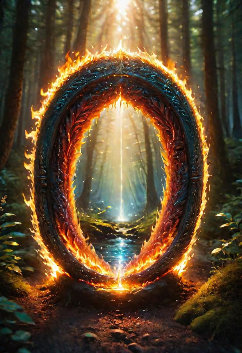 onoff, a photo of a (beautiful:1.7) portal to Tr na ng, colorful, glowing, ultra detailed, well defined fire and water  masterpiece <lora:onoff4:1>