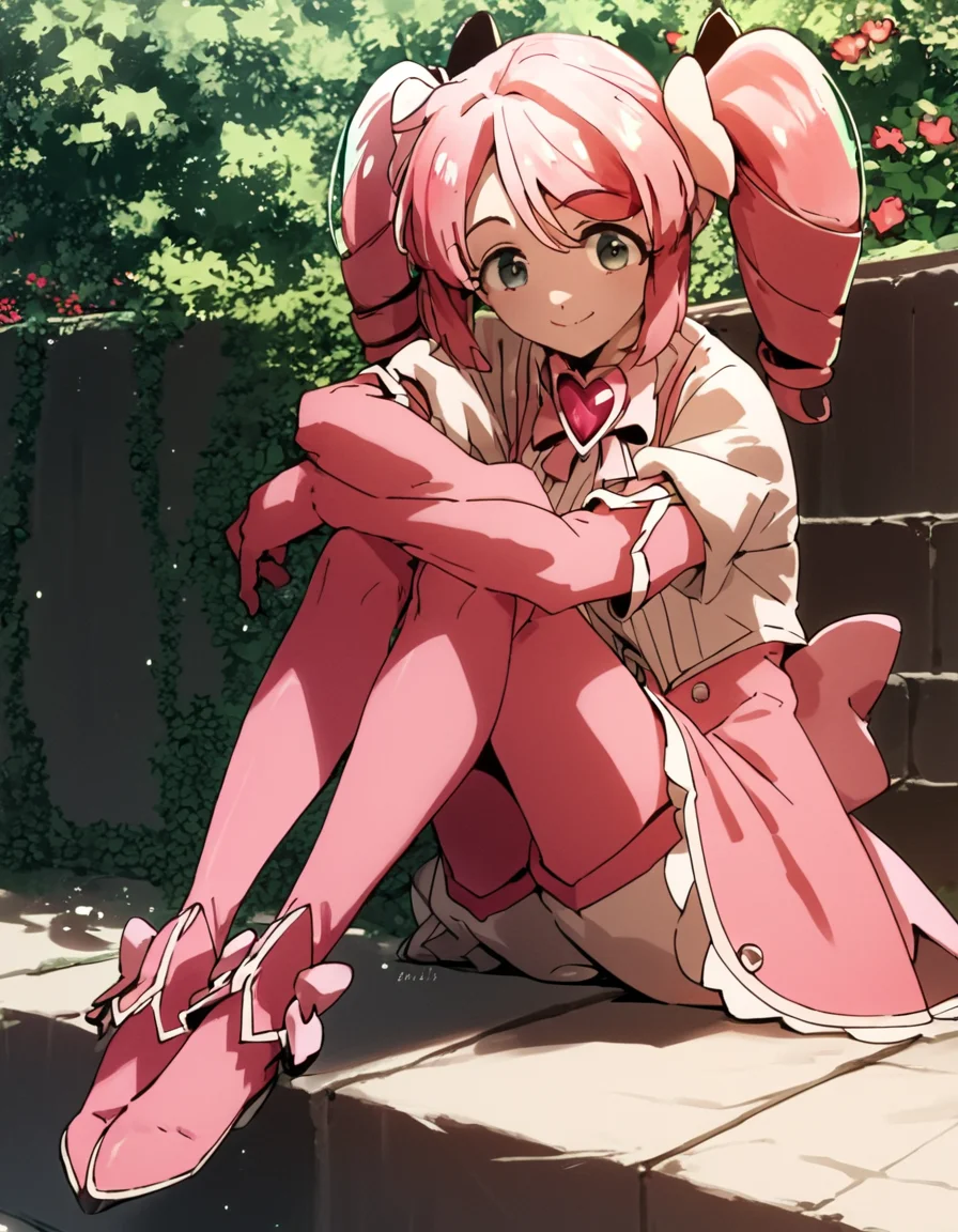 score_9, score_8_up, score_7_up, score_6_up, score_5_up, score_4_up, source_anime, , Haruka, solo, , magical girl, sitting, smile