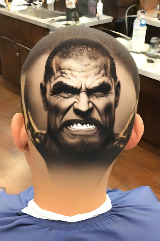 <lora:PE_BackOfHead_Haircut:1> PEHairCut, haircut, back of the head,
thanos